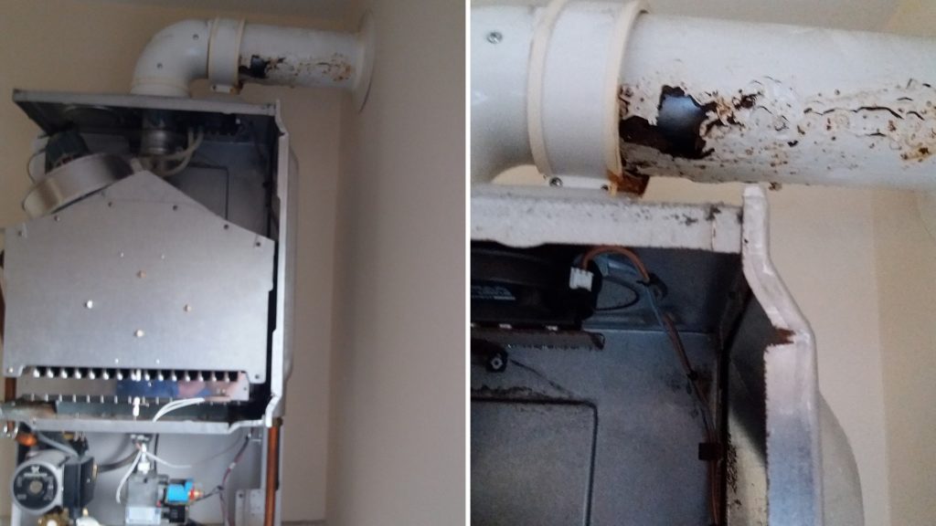 Damaged flue City and County Heating, Limerick